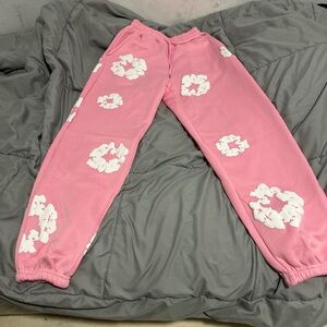 Charming Pink Kids Joggers with Cloud Design